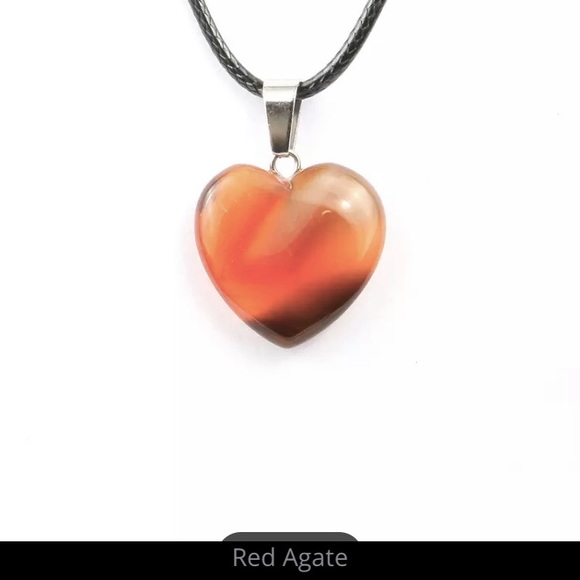 Jewelry - ⚡️2 for $15 Red Agate Natural Stone Necklace